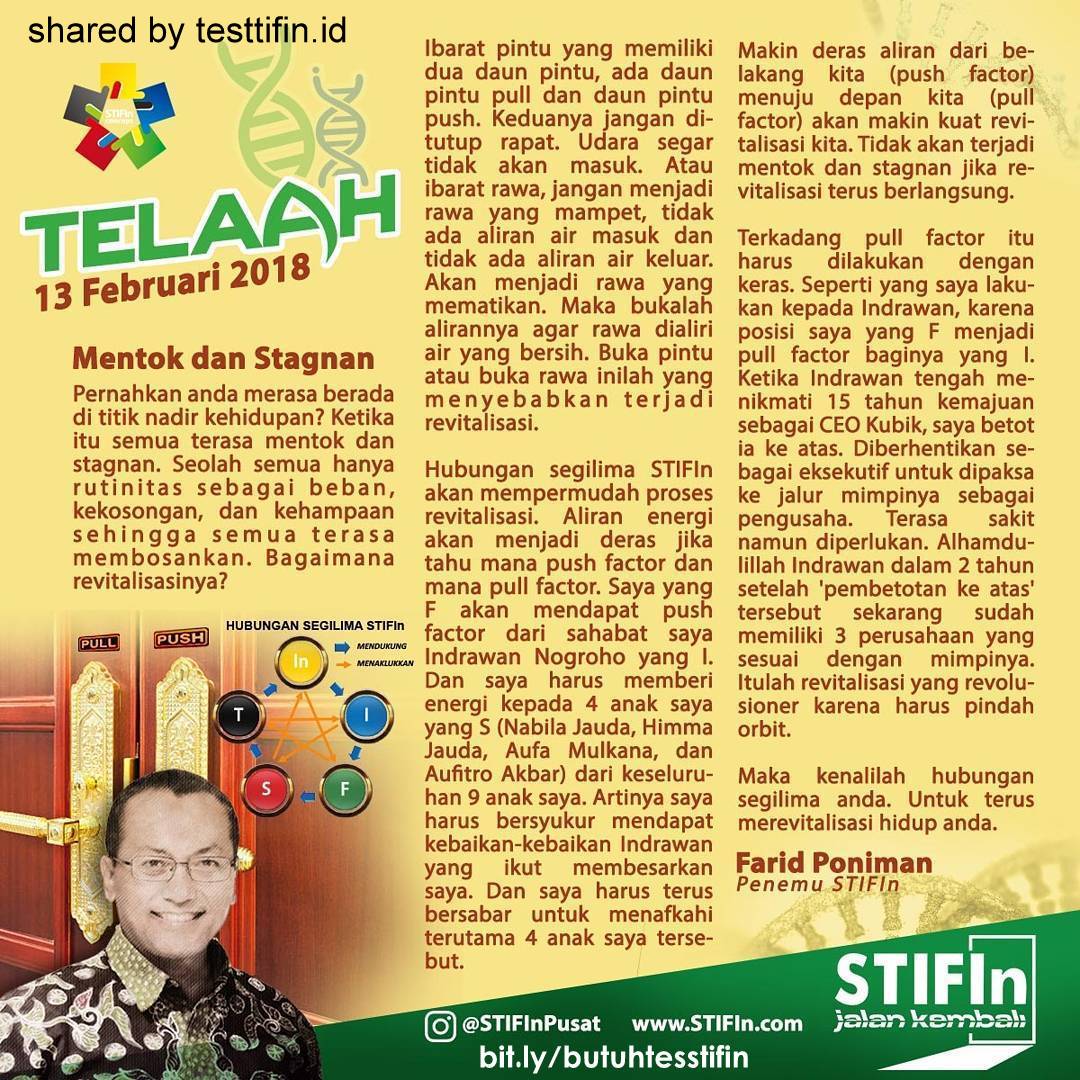 Tes STIFIn - Telaah STIFIn  bit.ly/butuhtesstifin