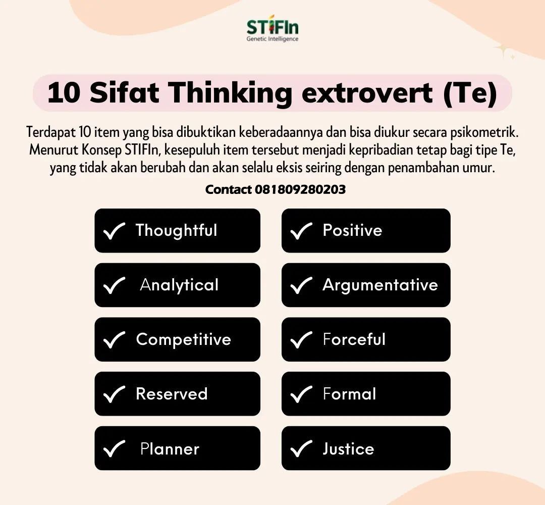 STIFIn Thinking extrovert Te
