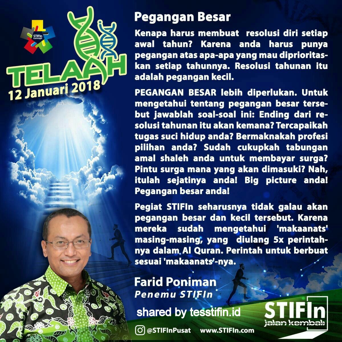 Telaah STIFIn Farid Poniman : Pegangan Besar