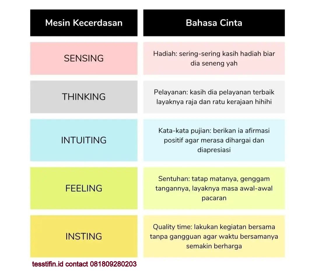 Tes STIFIn Bahasa Cinta