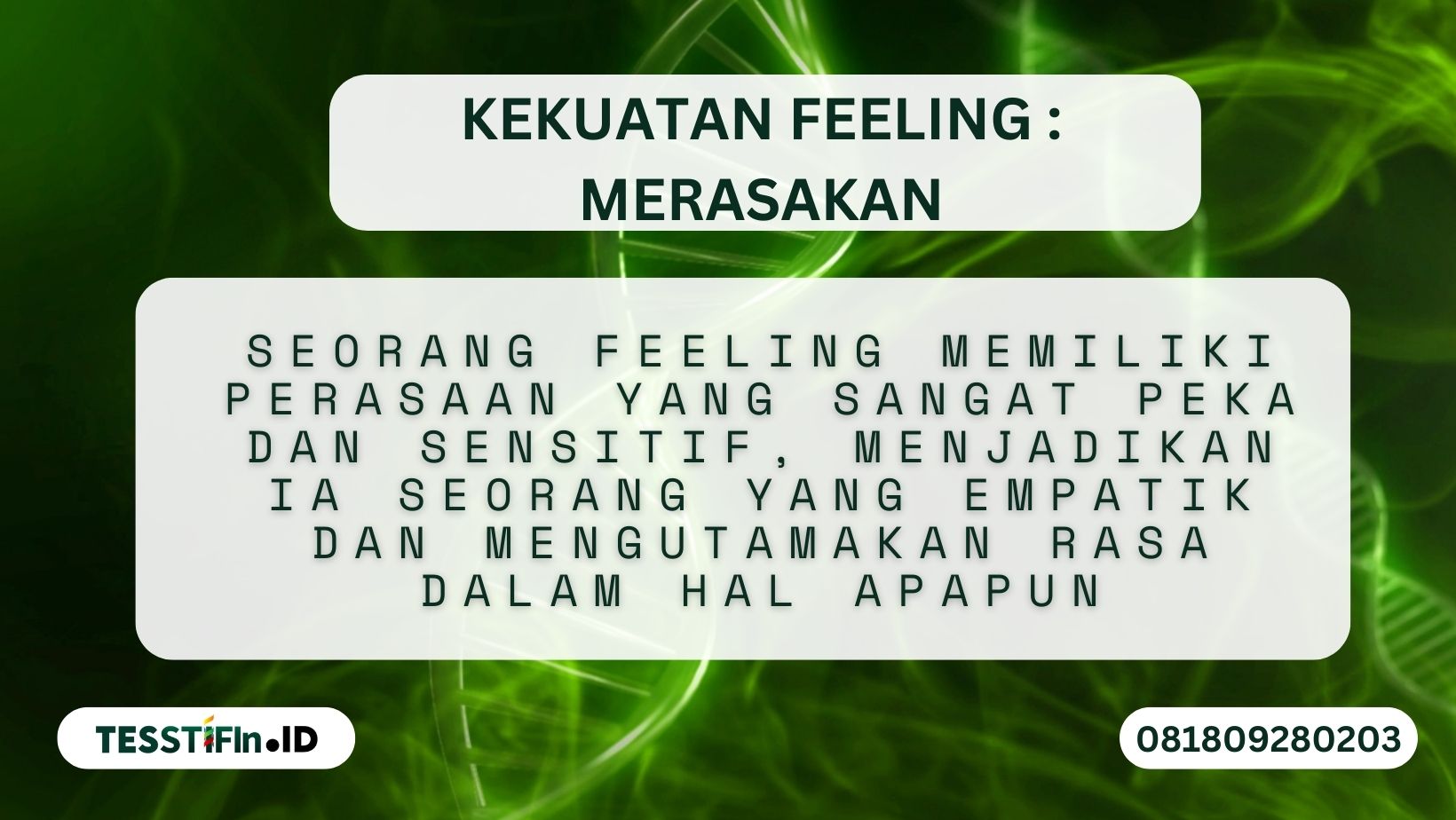 STIFIn FEELING tesstifin.id 081809280203