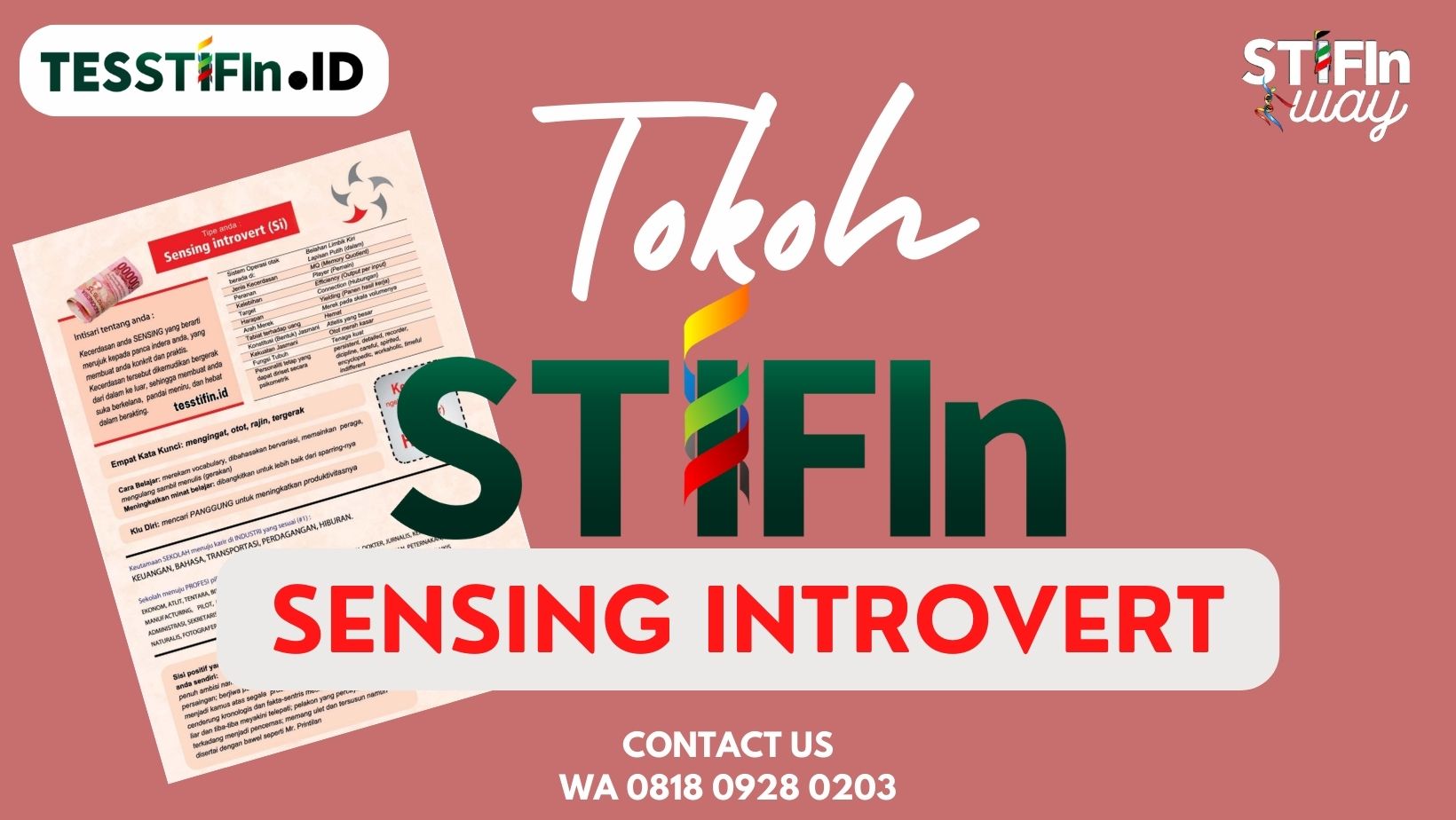 Tokoh STIFIn Sensing introvert Si - tesstifin.id 081809280203